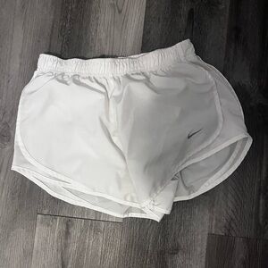 All white nike shorts
